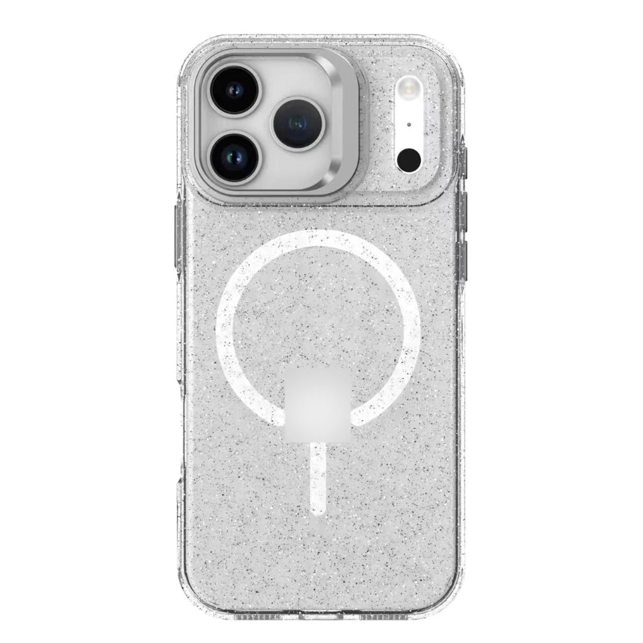 iPhone 17 Funda Transparente con Purpurina y MagSafe