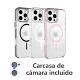 Funda Transparente Samsung S25 con Soporte para Cámara y MagSafe Protector de cámara incluido