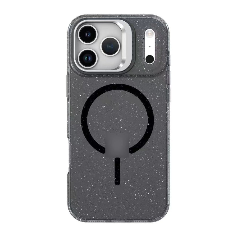 iPhone 16 Funda Transparente con Purpurina y MagSafe