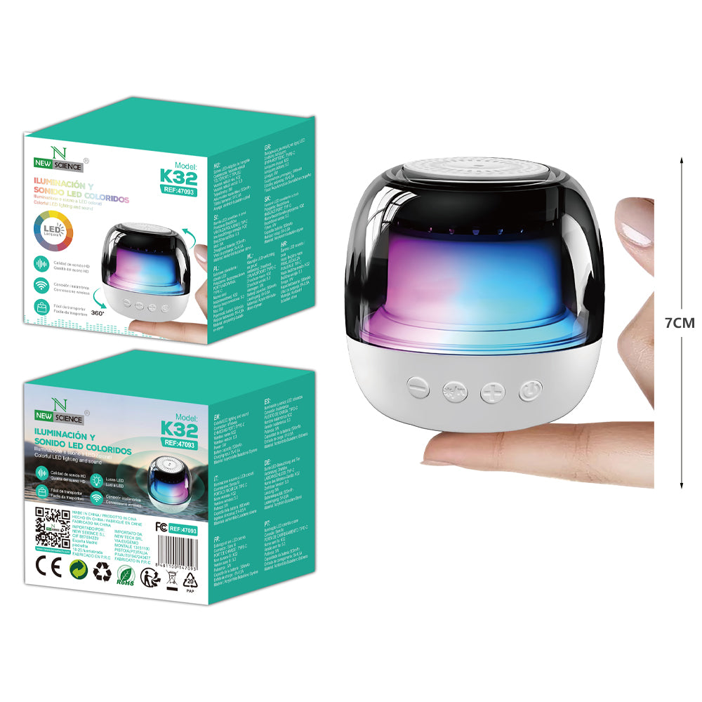 Altavoz Inalambrico con LED de Colores K32