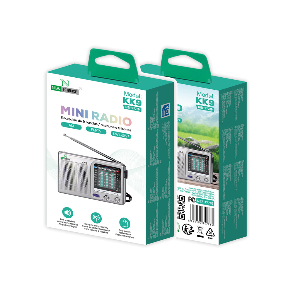 Mini Radio Portátil Multibanda KK9