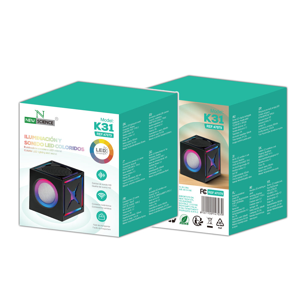 Altavoz Inalambrico con LED de Colores K31