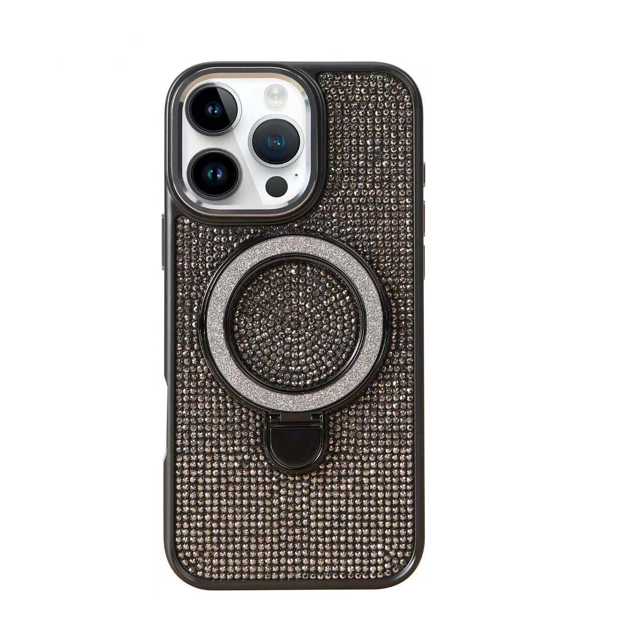 Redmi A5 (173mm) Carcasa Brillante de Diamantes con Anillo Soporte