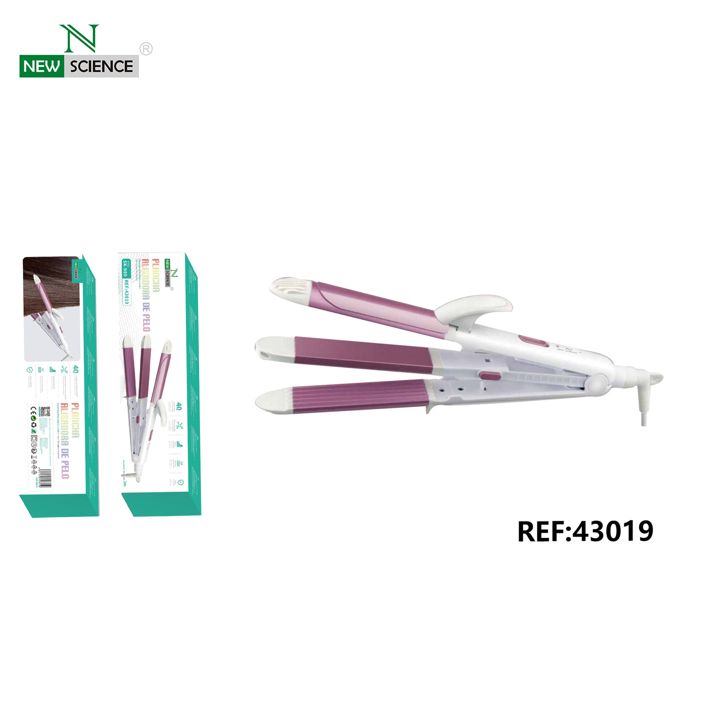 SK-980 Hair Straightener and Curler