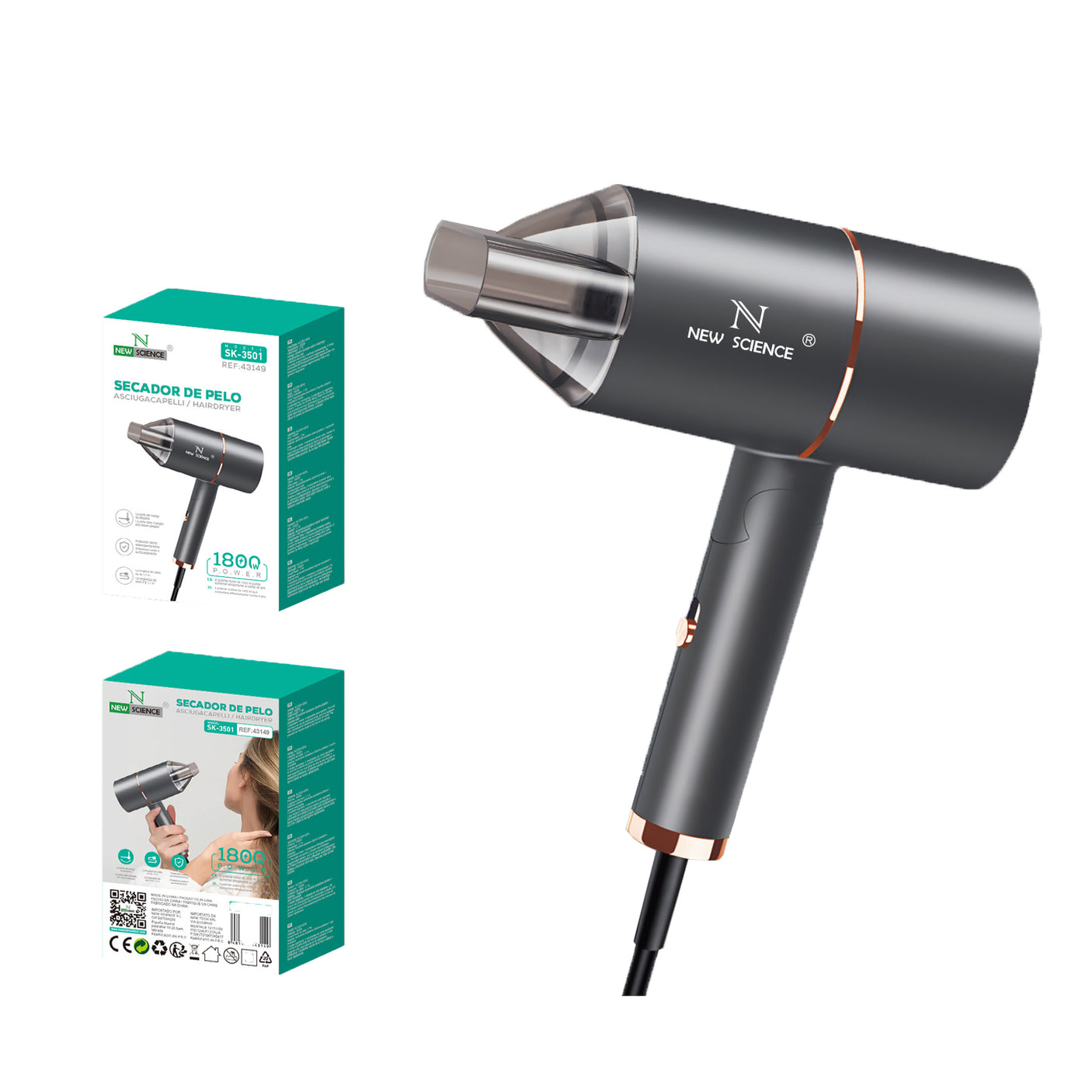 Hair Dryer 1800W Model 3501 