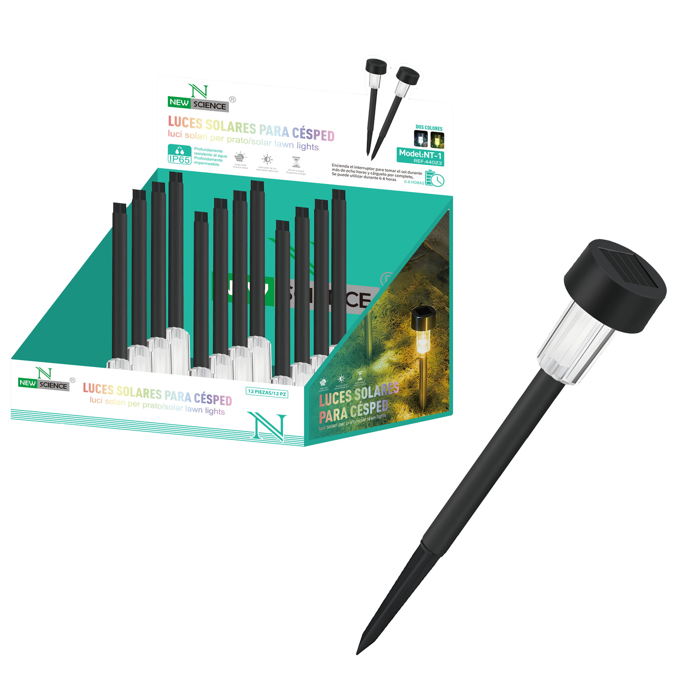 Balizas LED Solares para Jardín (12 Pcs) NT-1