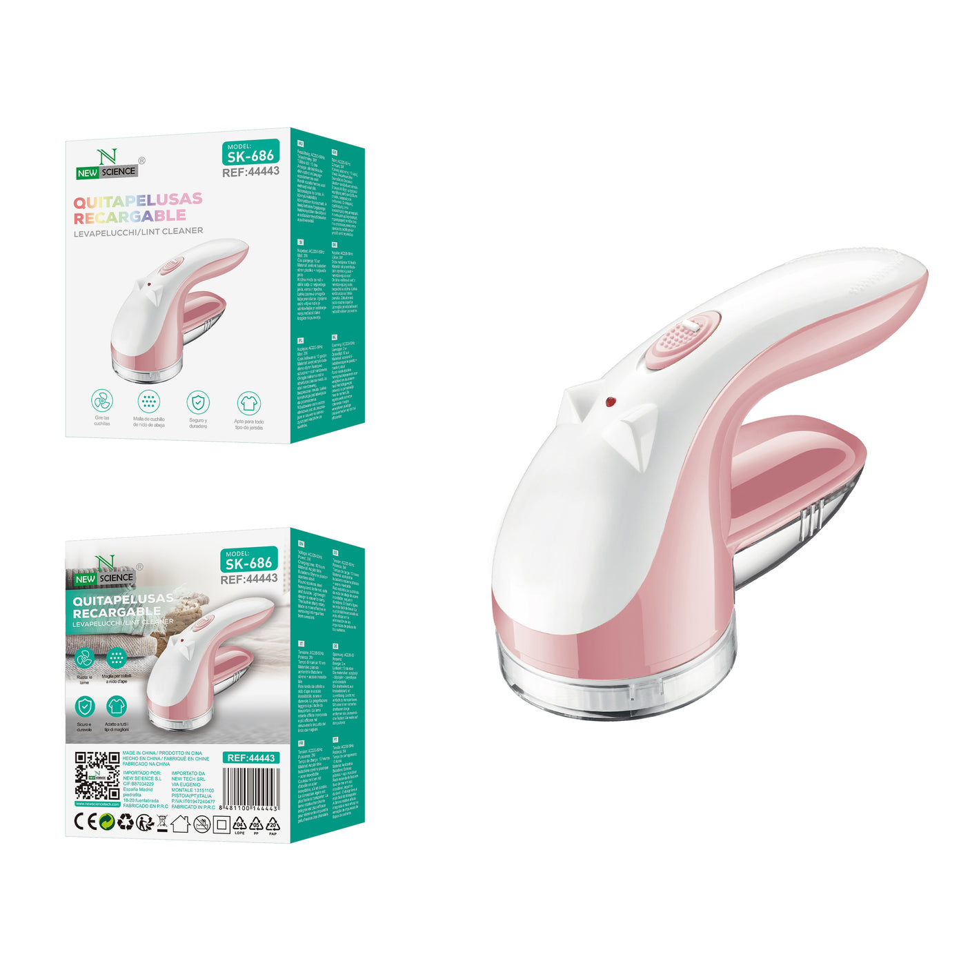 Rechargeable Lint Remover SK-686 (Pink)