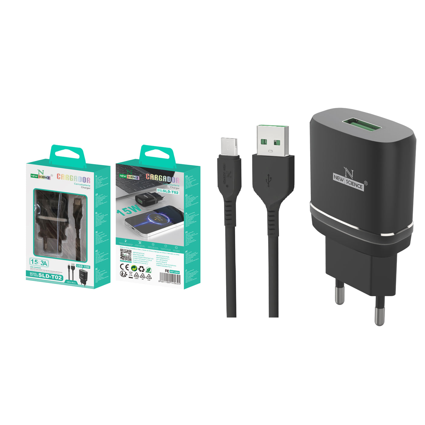 Cargador USB para Type C 3A/15W SLD-T02