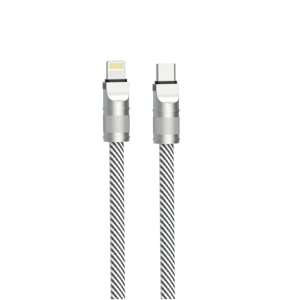 Cable Correa Nylon Trenzado PD USB-C a Lightning iPhone 27W 30CM, Modelo H-2
