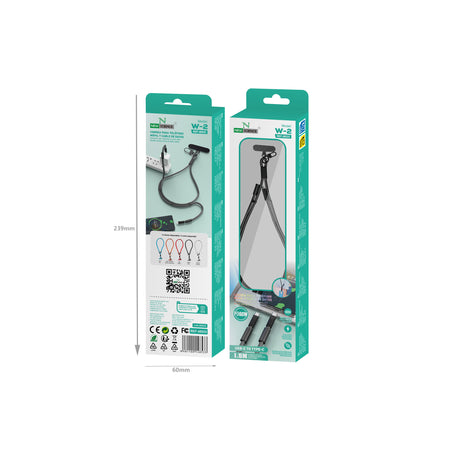 Cable Correa Nylon Trenzado PD USB-C a Type C 60W 150CM, Modelo W-2