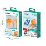Cargador PD USB-C a Type C 35W AC-232 NARANJA
