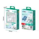 Cargador PD USB-C a Type C 35W AC-232 BLANCO