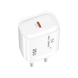 Enchufe Adaptador PD USB-C 25W 3A Modelo: AC-203 Blanco