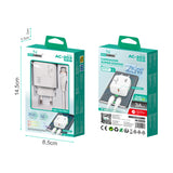 Cargador PD USB-C a Type C 25W 3A Modelo:AC-203 Blanco