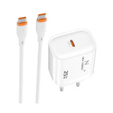 Cargador PD USB-C a Type C 25W 3A Modelo:AC-203 Blanco