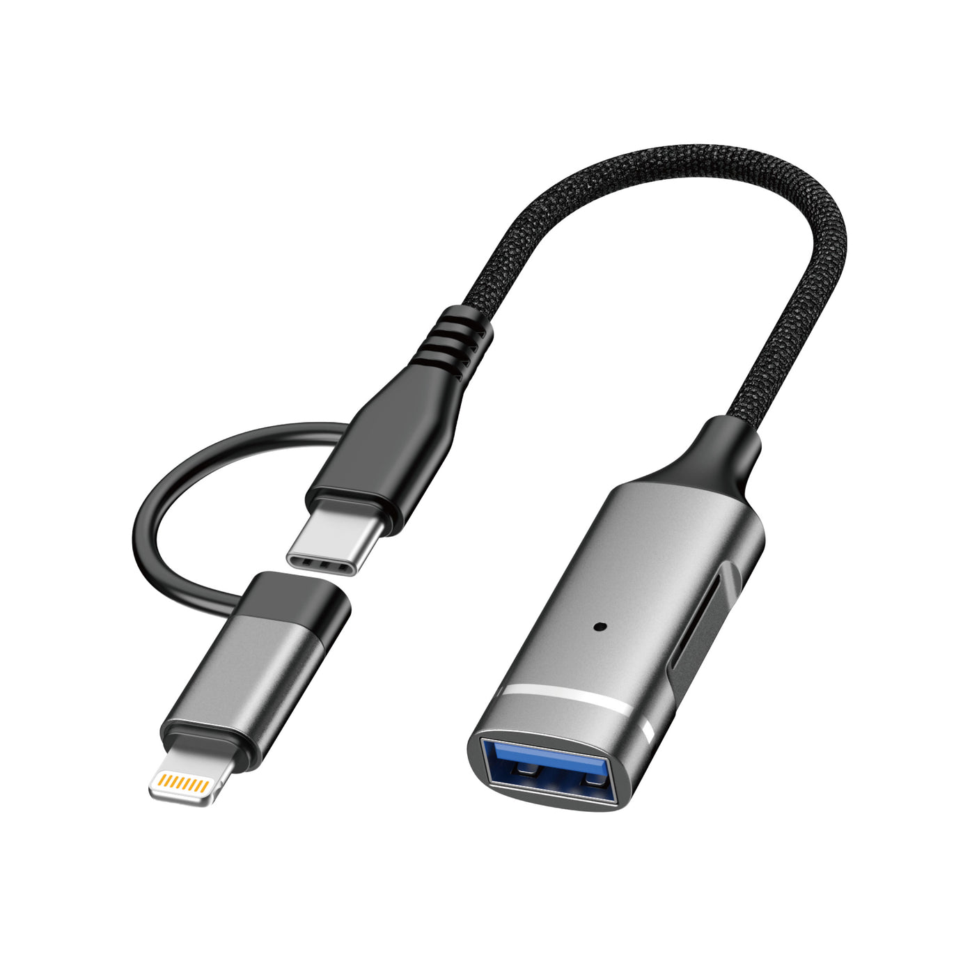 Adaptador USB 3.0 OTG con Salida Tipo C / iPhone Modelo A10