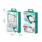 Cargador PD USB-C a Type C 45W 3A Modelo:AC-235 Blanco