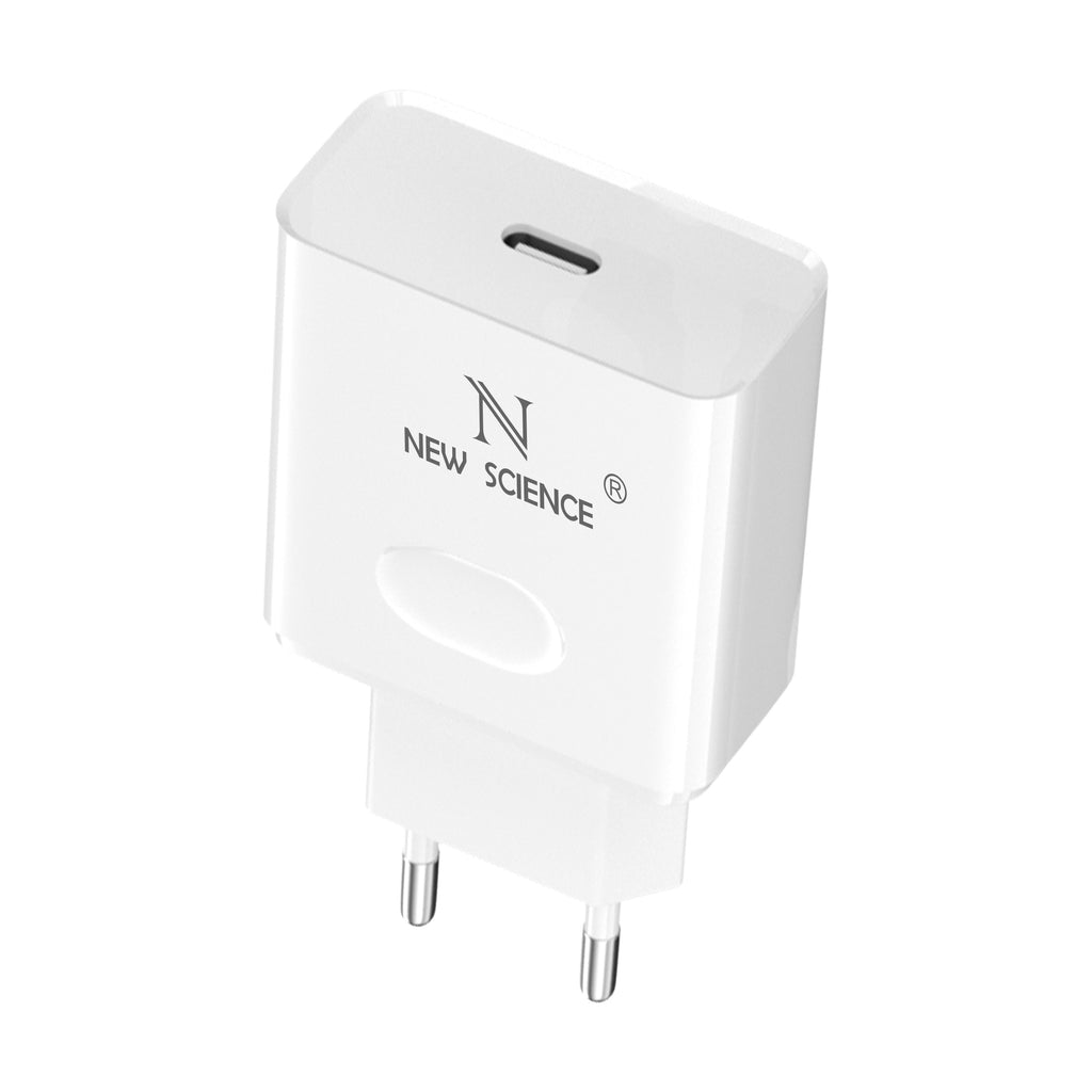 Enchufe Adaptador PD USB-C 45W 3A Modelo AC-235 Blanco