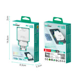 Enchufe Adaptador PD USB-C 45W 3A Modelo AC-235 Blanco