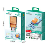 Enchufe Adaptador PD USB-C 67W 3A Modelo AC-230 Naranja