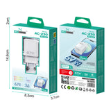 Enchufe Adaptador PD USB-C 67W 3A Modelo AC-230 Blanco