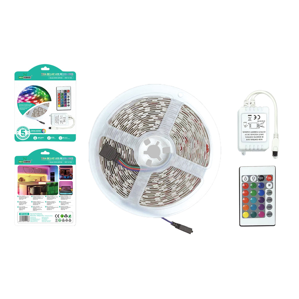 Tiras Luces LED RGB Colores 5M Modelo 5050-60RGB