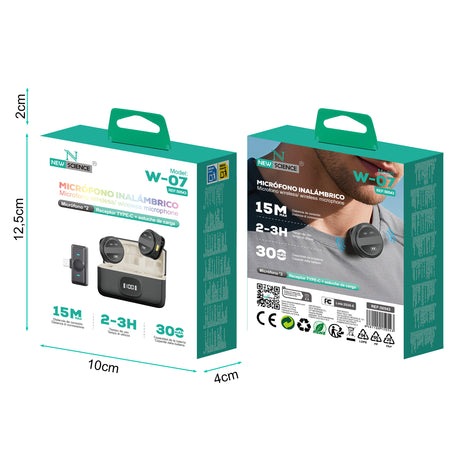 Micrófonos Inalámbricos(x2) con Reducción de Ruido W-07