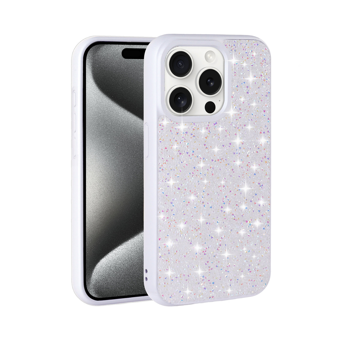 Samsung A56 Carcasa con Purpurina Brillante Cromada