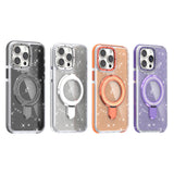 iPhone 16 Plus Glitter Magsafe Case with Foldable Ring Holder