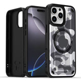 iPhone 17 Pro Max Funda Antigolpes con Diseno Camuflaje y Aro Magnético