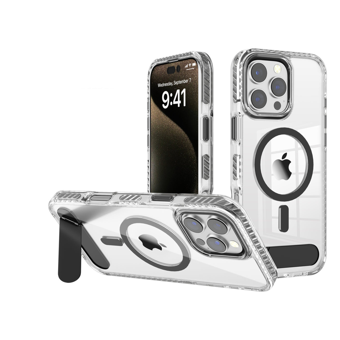 Carcasa Magsafe iPhone 15 con Soporte Plegable