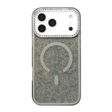 iPhone 13 / iPhone 14 Funda con Purpurina Magnética con Marco de Cámara con Diamantes