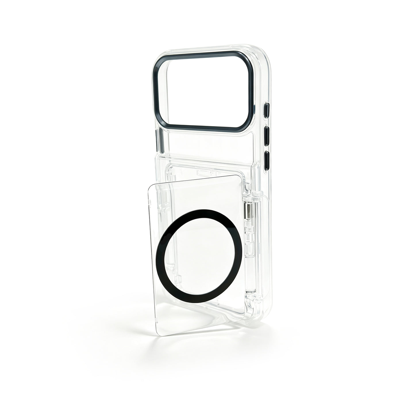 iPhone 17 Carcasa Transparente con Tarjetero Magnética