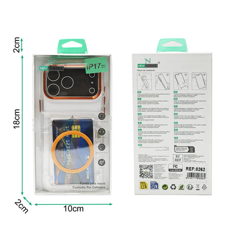 Samsung S26 Ultra Carcasa Transparente con Tarjetero Magnética