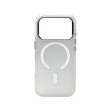 iPhone 15 Pro Max Carcasa  Magsafe Transparente con Degradado y Textura Lineal