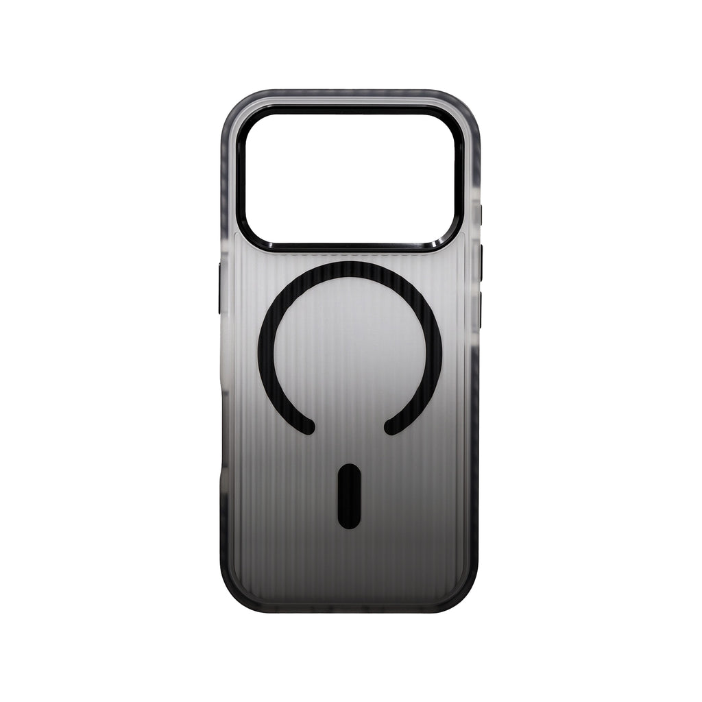 iPhone 15 Pro Max Carcasa  Magsafe Transparente con Degradado y Textura Lineal