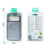 iPhone 15 Carcasa Magsafe con Textura Plateada de Ondasconcentricas