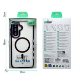 Samsung A17 Carcasa MagSafe Transparente con Borde a Color