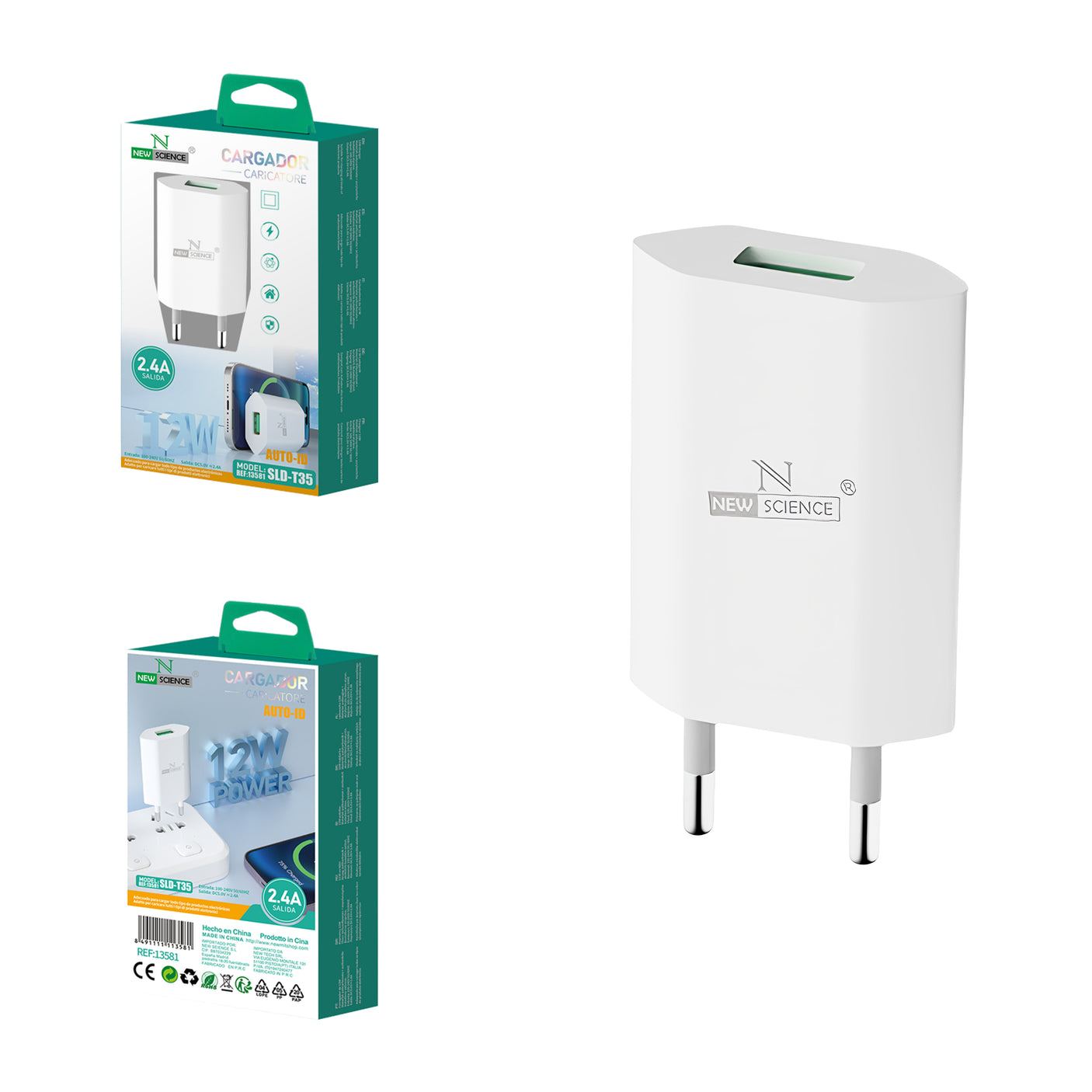 Tomada USB 2.4A/12W SLD-T35