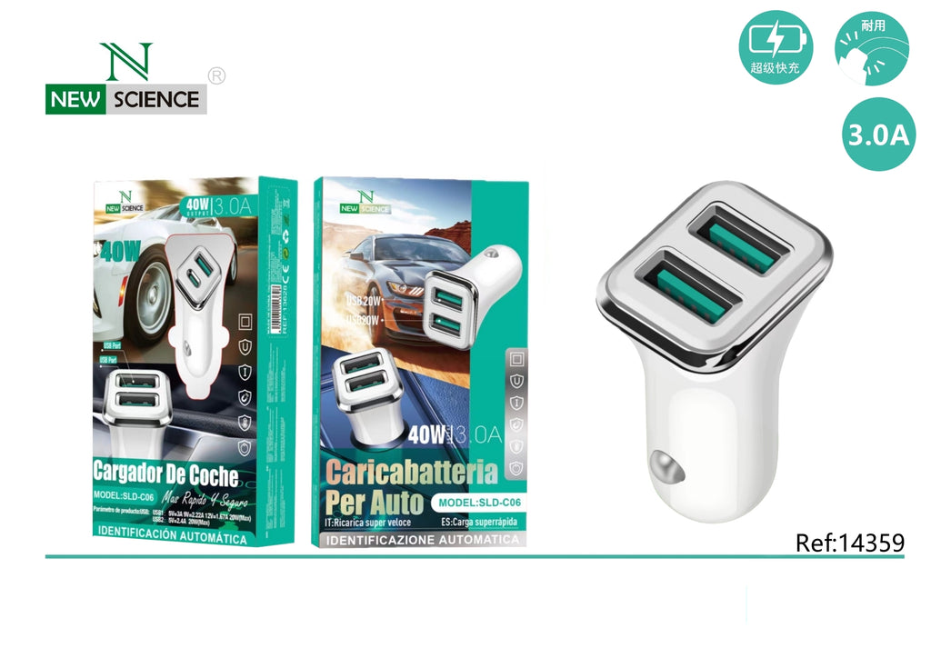 Adaptador para carro 2USB 40W SLD-C06