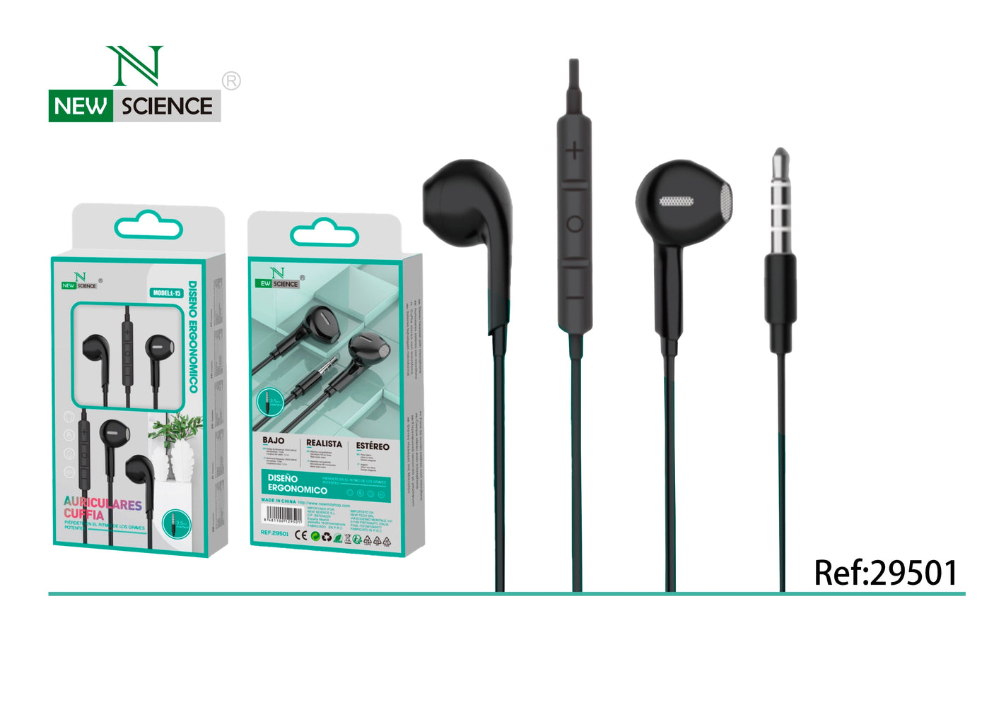 Headphones 3.5mm Jack L-15