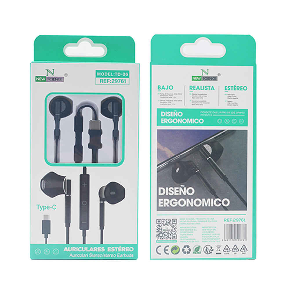 Auriculares Type C TD-06
