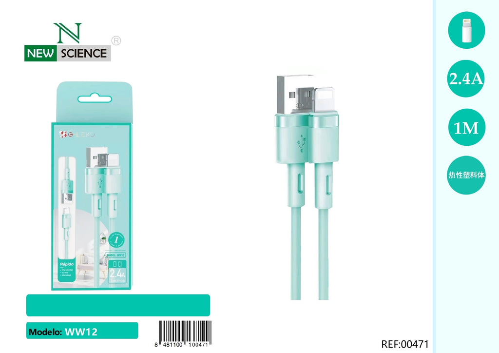 Cabo USB para iPhone 2.4A 1M WW12