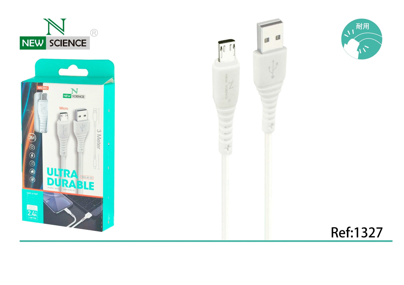 Micro Cable 3 Meters 2.4A NS-109