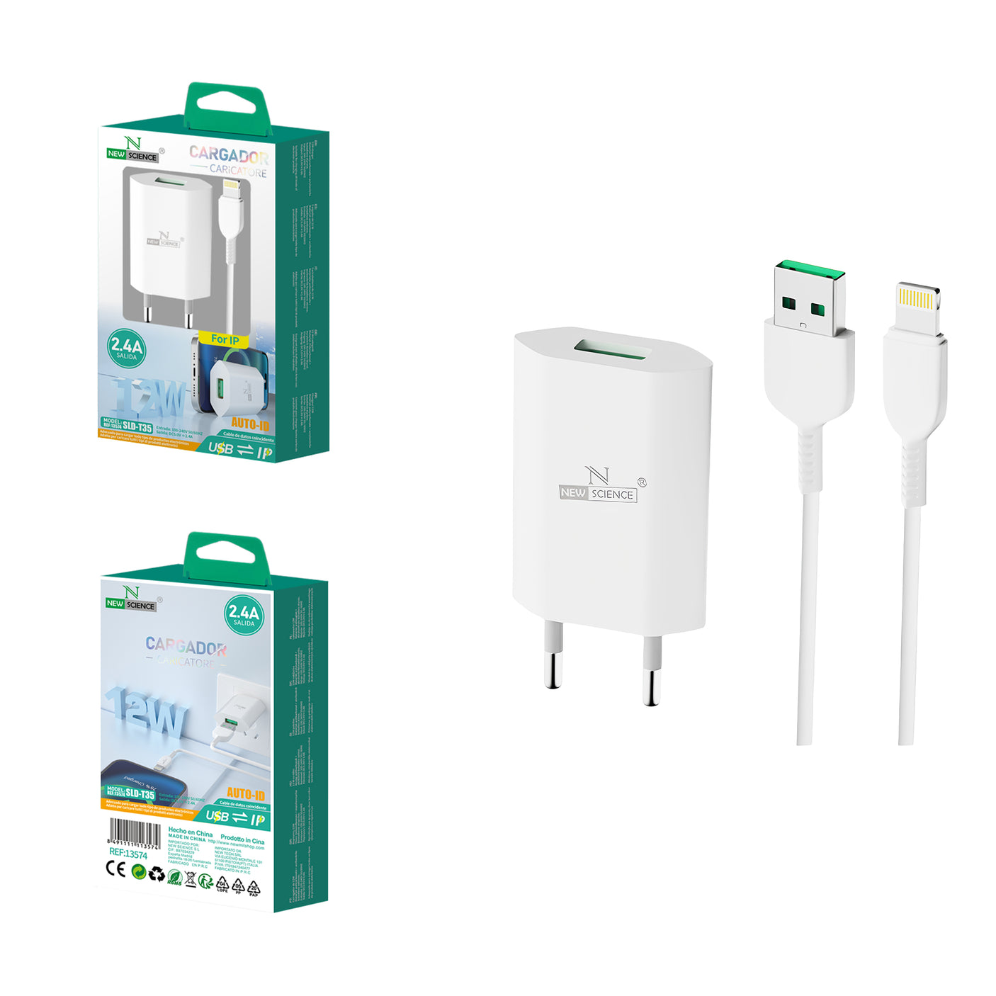 Cargador USB a iPhone 2.4A SLD-T35