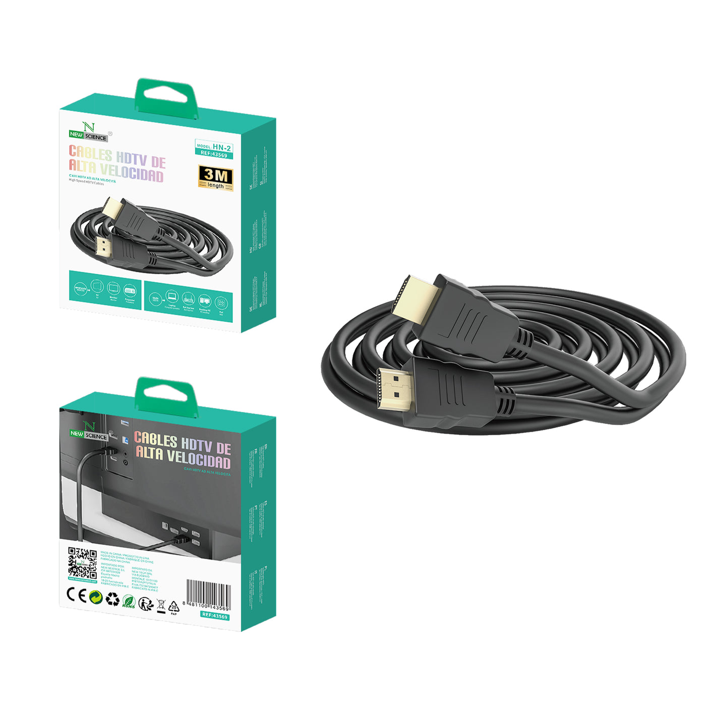 Cable HDMI 3M Modelo HN-2