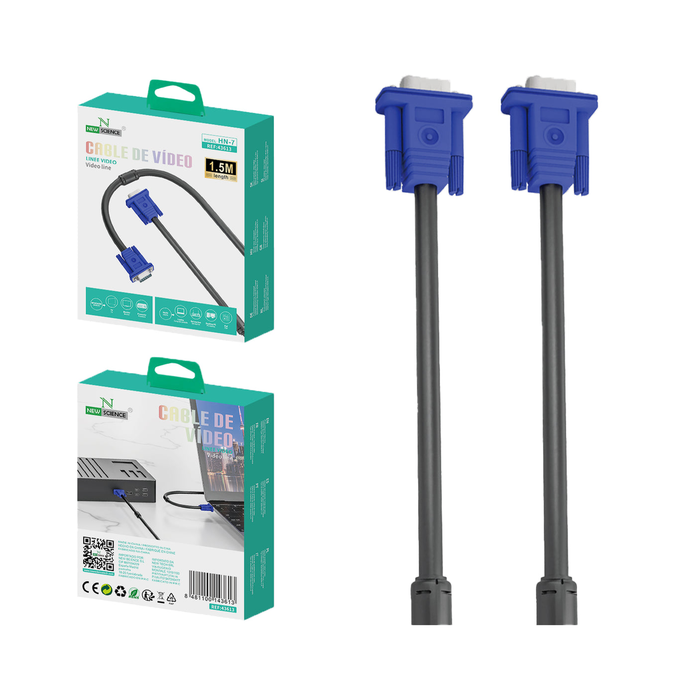 Cable VGA De Video 1.5M Modelo HN-7