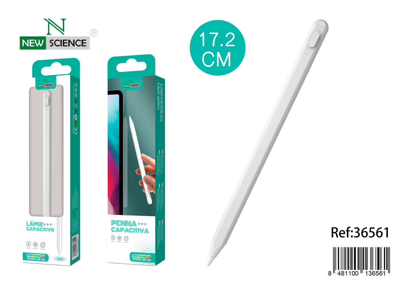 Lápiz Capacitivo Magnético 17.2CM EE-02 (Apto para iPad)