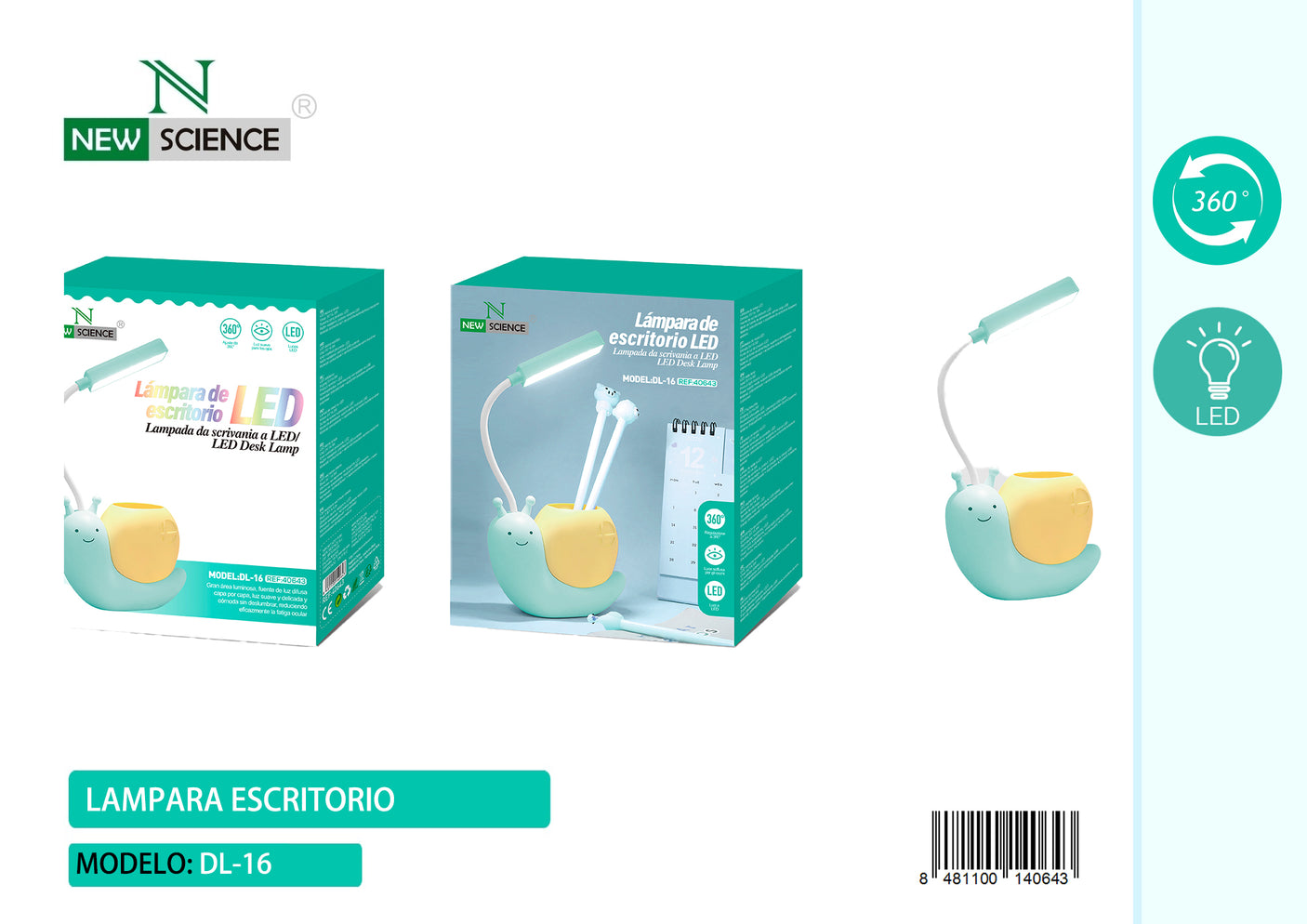 LED Snail Desk Lamp DL-16
