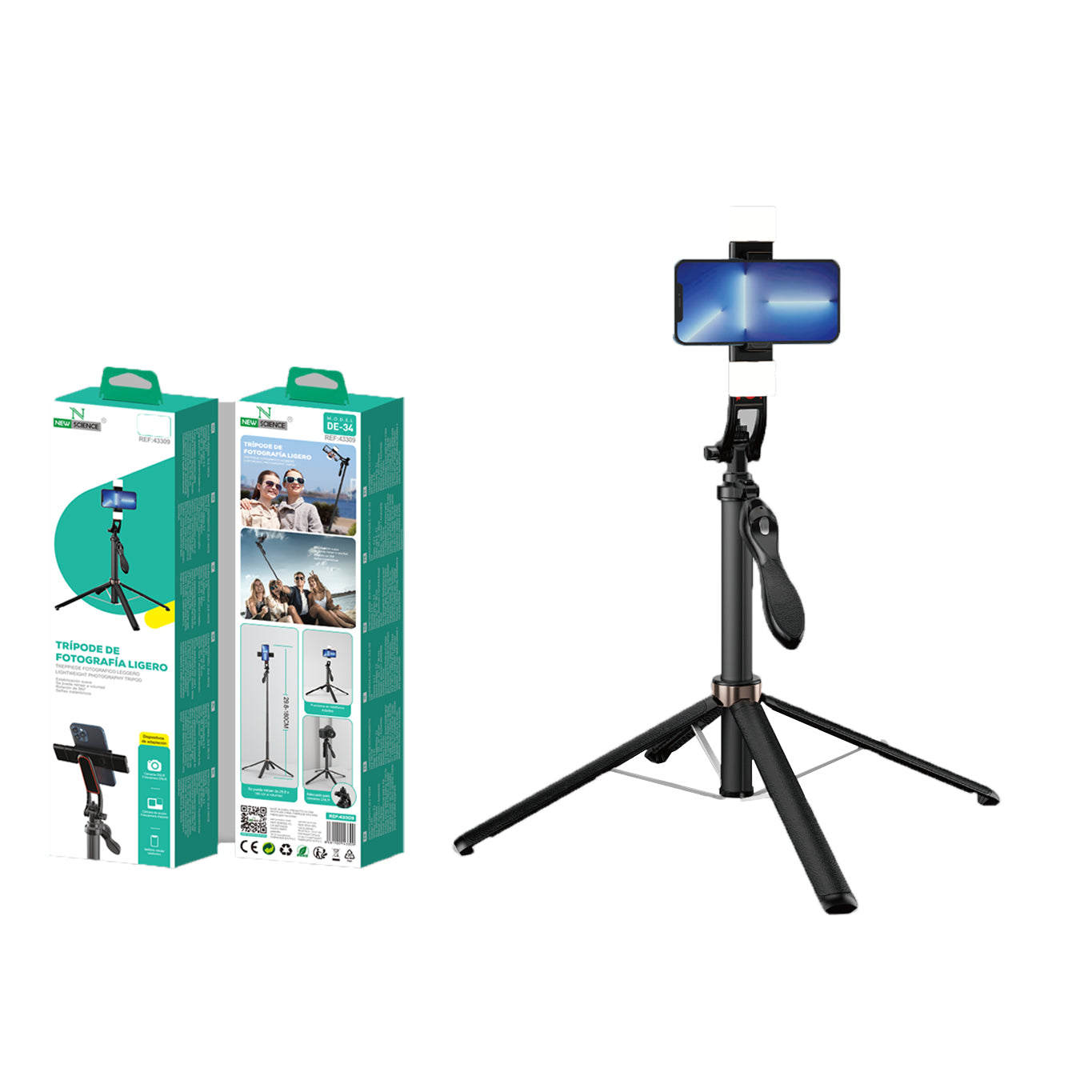 Selfie Stick BT with Tripod 180cm DE-34